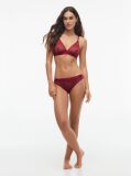Red Leopard Lace Unpadded Triangle Bra  Women
