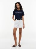 Μπλε T-Shirt Με Κλασική Λαιμόκοψη Και Λογότυπο  Γυναίκες