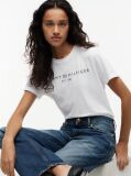Άσπρο T-Shirt Με Κλασική Λαιμόκοψη Και Λογότυπο  Γυναίκες