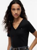 Μαύρο T-Shirt Με Λαιμόκοψη V Και Slim Γραμμή  Γυναίκες