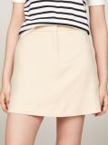 Beige Flag Embroidery A-Line Mini Skirt  Women