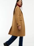 Brown Manteco Wool Blend Slim Single Breasted Coat  Women