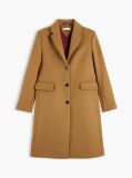Brown Manteco Wool Blend Slim Single Breasted Coat  Women