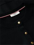 Black Pure Wool Gold-Tone Button Cardigan  Women