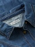 Blue Regular Fit Ruffle Denim Shirt  Women