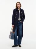 Blue Manteco Wool Blend Double Breasted Coat  Women