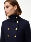 Blue Manteco Wool Blend Double Breasted Coat  Women