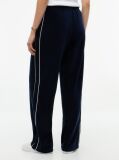 Blue Velour Mid Rise Relaxed Straight Joggers  Women