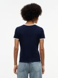 Μπλε Slim T-Shirt Με Varsity Λογότυπο  Γυναίκες