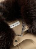 Brown Faux Fur Collar Oversized Bomber Jacket  Women