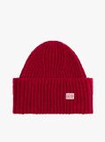 Red Heritage Wool Blend Logo Plaque Beanie  Women