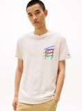 Άσπρο T-Shirt Με Λογότυπο  Άνδρες