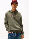 Green Logo Drawstring Terry Hoody  Men