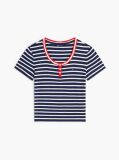 Multi Henley T-Shirt Σε Στενή Γραμμή  Γυναίκες