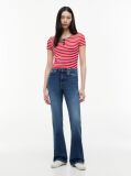 Multi Henley T-Shirt Σε Στενή Γραμμή  Γυναίκες