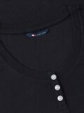 Μαύρο Henley T-Shirt Σε Στενή Γραμμή  Γυναίκες