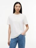 Άσπρο Άνετο Βαμβακερό T-Shirt  Γυναίκες