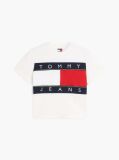 Άσπρο T-Shirt Με Λογότυπο Σημαίας  Γυναίκες