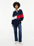 Μπλε Oversized Μπλούζα Πόλο Με Σημαία Tommy  Γυναίκες