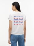 Άσπρο T-Shirt Με Στρογγυλή Λαιμόκοψη Και Μοτίβο Στην Πλάτη  Γυναίκες
