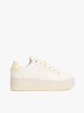 Άσπρο Essential Δερμάτινα Sneakers Με Σόλα Flatform  Γυναίκες