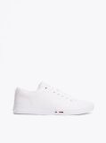 Άσπρο Δετά Δερμάτινα Sneakers Με Λογότυπο  Άνδρες
