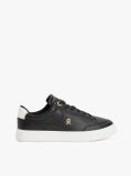 Μαύρο TH Monogram Δερμάτινα Sneakers  Γυναίκες