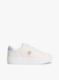 Multi Leather Platform Court Trainers  Women
