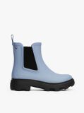 Blue Rubberised Flag Cleat Rain Boots  Women