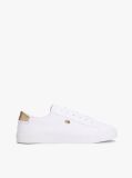 Άσπρο Sneakers Από Canvas Με Μεταλλική Λεπτομέρεια  Γυναίκες