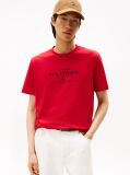 Κόκκινο T-Shirt Με Λογότυπο Και Κλασική Λαιμόκοψη  Άνδρες