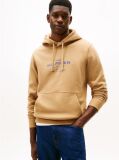 Brown Perfect for fighting the cold, this warm hoodie is enhanced with a stylish, tonal Tommy Hilfiger logo and crafted from high-quality interlock knit.  Men