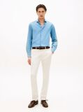 Beige Bleecker Textured Print Slim Trousers  Men