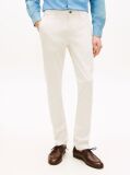 Beige Bleecker Textured Print Slim Trousers  Men