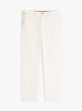 Beige Bleecker Textured Print Slim Trousers  Men