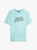 Μπλε T-Shirt Με Λογότυπο Και Κλασική Λαιμόκοψη  Άνδρες