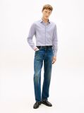 Μπλε Smart Casual Ριγέ Πουκάμισο Slim Με Τεχνολογία TH Flex  Άνδρες
