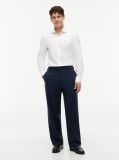 White Slim Fit Flag Embroidery Dobby Shirt  Men