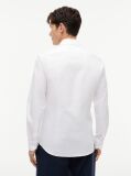 White Slim Fit Flag Embroidery Dobby Shirt  Men