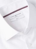 White Slim Fit Flag Embroidery Dobby Shirt  Men