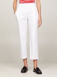 White Slim Fit Straight Leg Chinos  Women