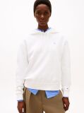 Άσπρο Hoody Με Κεντητό Σημαιάκι Σε Αντίθεση  Γυναίκες