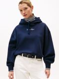 Μπλε Άνετο Fleece Hoody Με Λογότυπο  Γυναίκες