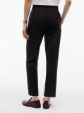 Black Wool Blend Slim Straight Leg Trousers  Women
