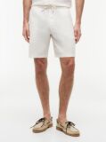 Beige Dover Linen Blend 8" Inseam Chino Bermuda Shorts  Men