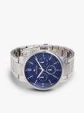 Blue Blue Dial Chronograph Chain-Link Watch  Men