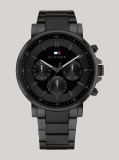 Black Ionic Black Skeleton Dial Sub-Counter Watch  Men