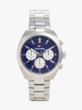 Blue Blue Dial Chronograph Chain-Link Watch  Men