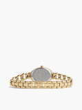 Green Green Oval Dial Gold-Plated Bracelet Watch  Women