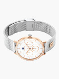 White TH Monogram Two-Tone Mesh Strap Watch  Women